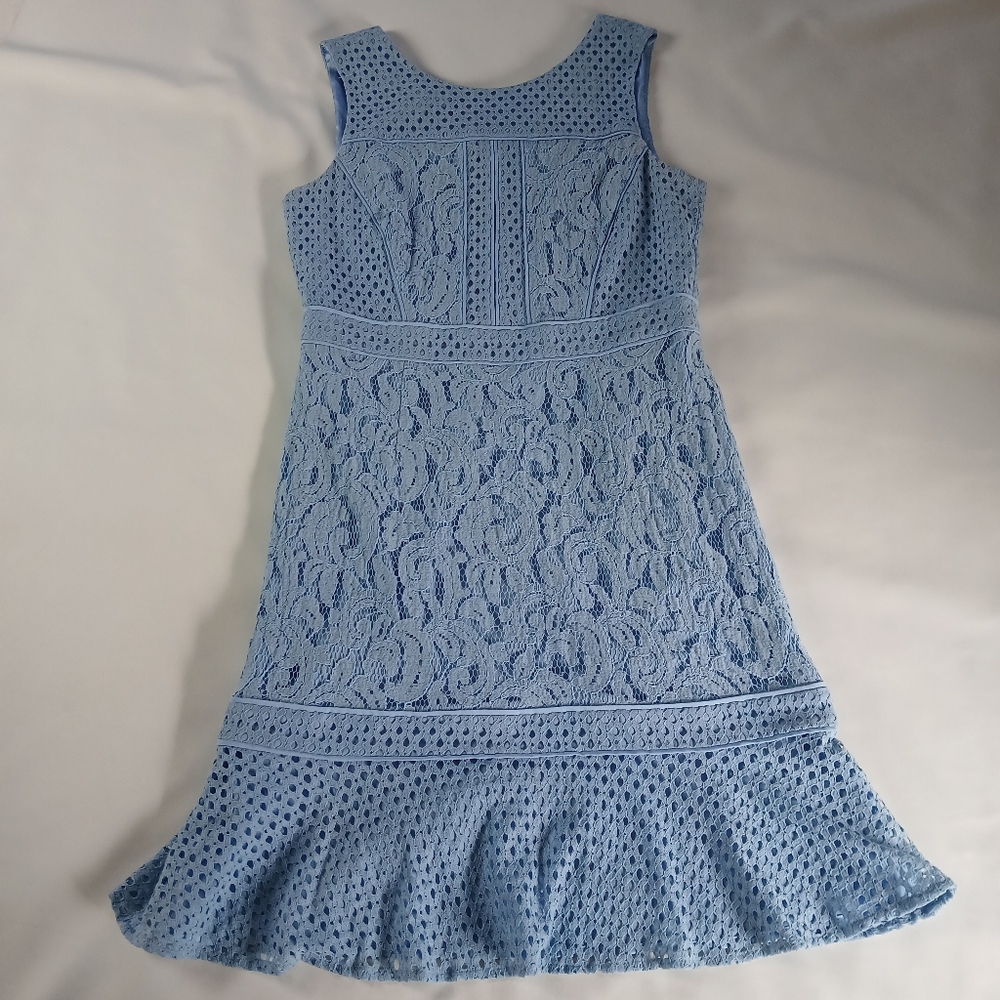 Antonio Melani Sleeveless Lace Overlay Dress - Picture 3 of 11
